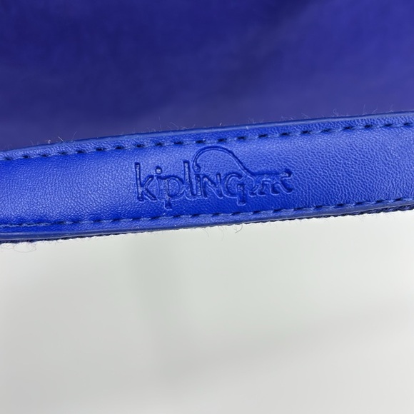 Kipling Zip-Top Tote with Adjustable Shoulder Strap Monkey Print Royal Blue NWT! - Picture 9 of 13